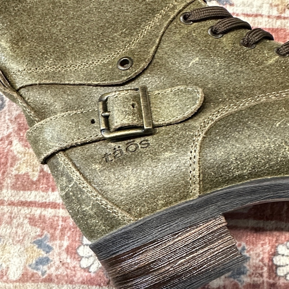 Olive Green Taos Footwear Women's Crave Leather Boot - Picture 6 of 11